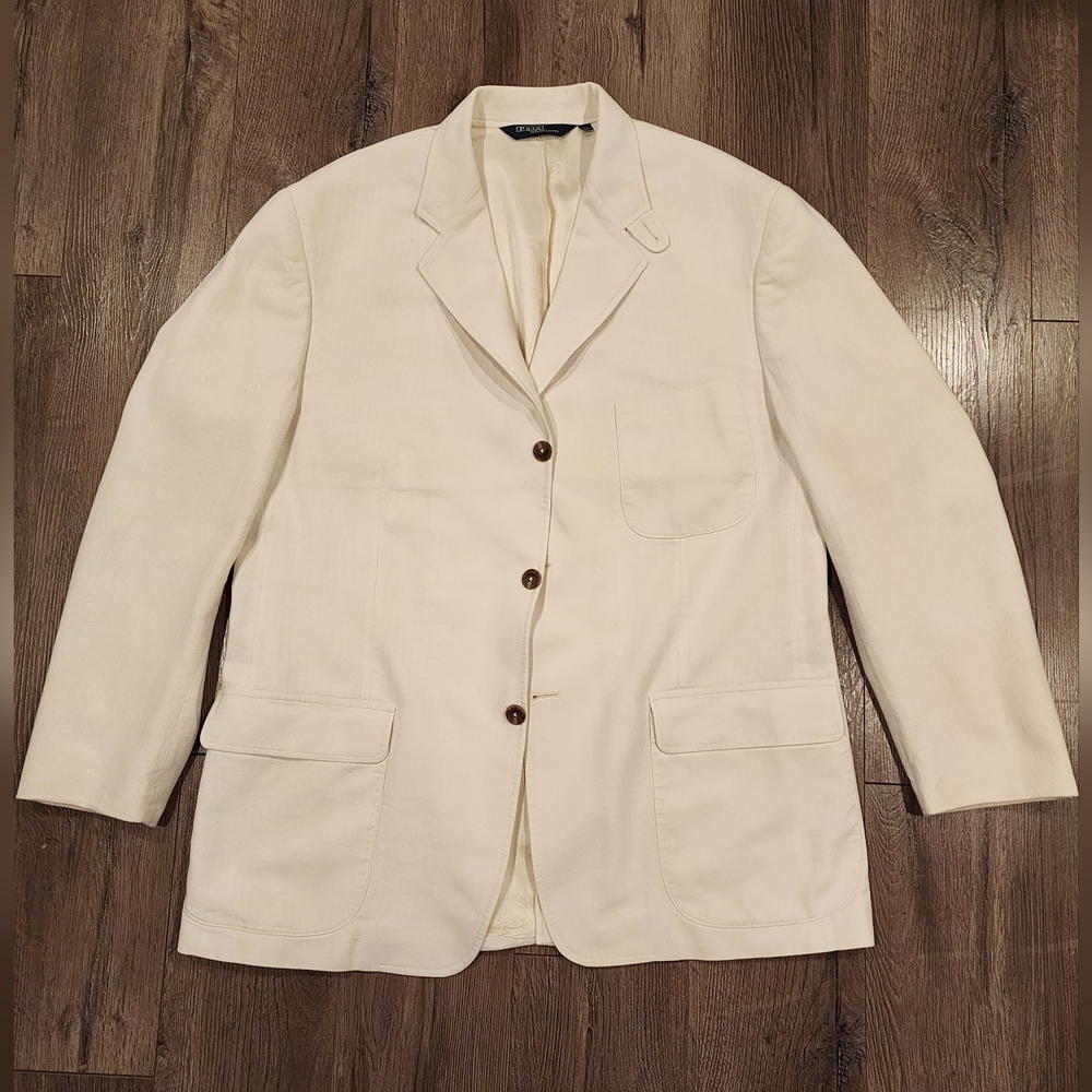 Polo Ralph Lauren Single-Breasted 3 Button Twill Cotton Blazer *EUC*
